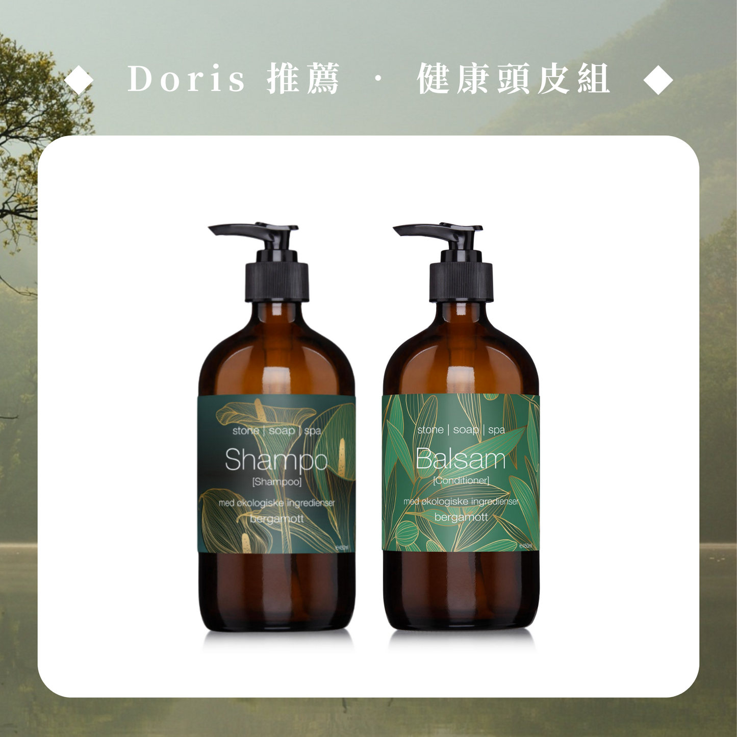 【Doris 主推】健康頭皮組:洗髮露 + 潤髮乳
