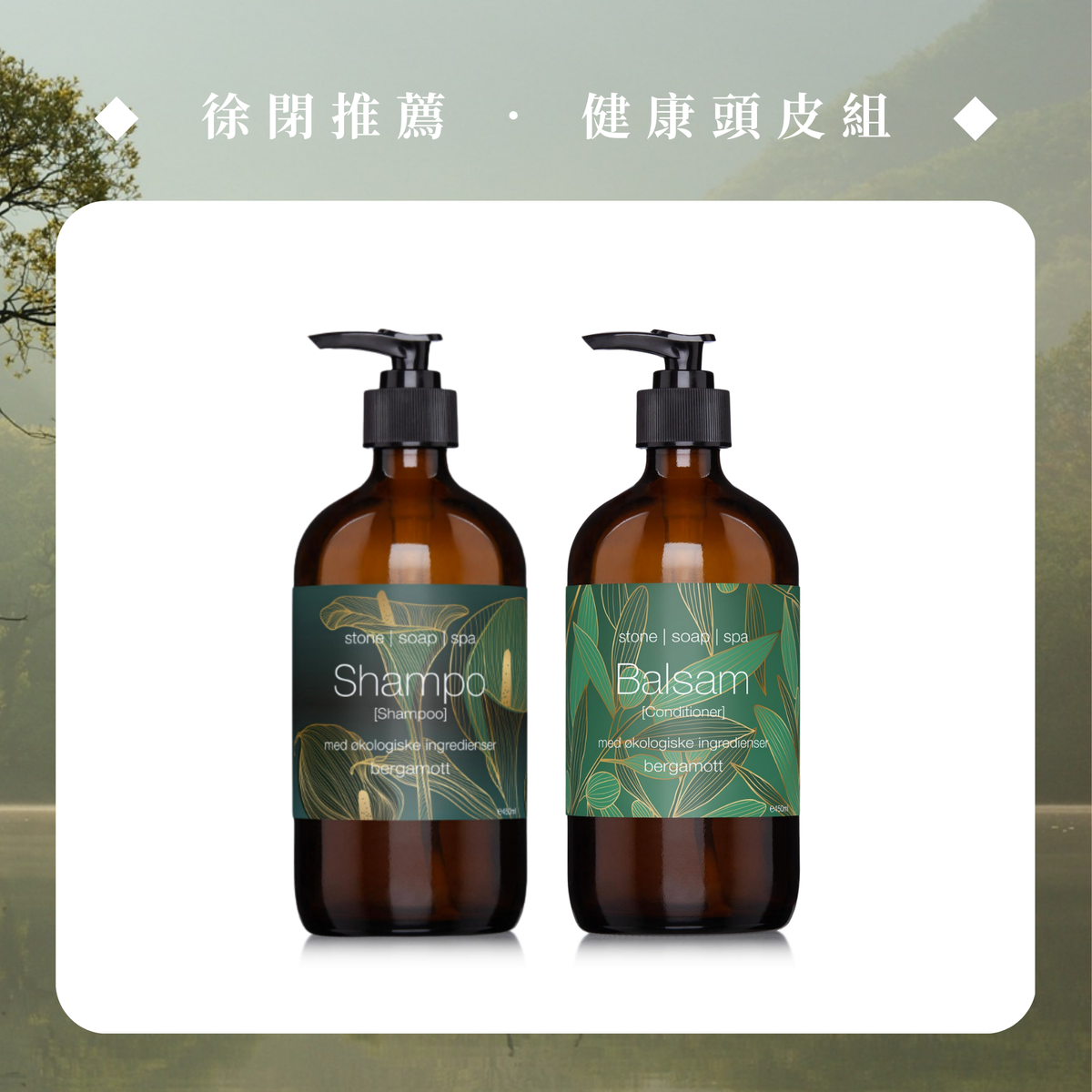 【徐閉主推】健康頭皮組:洗髮露 + 潤髮乳